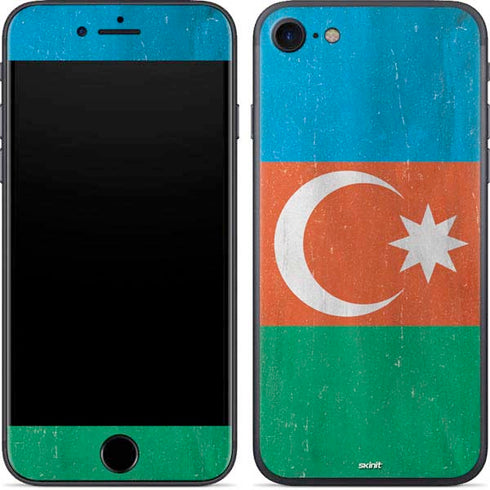 Azerbaijan Flag Distressed iPhone SE (2nd & 3rd Gen) Skin